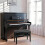 (Black)73x35x48cm Piano Bench w/Storage, PU padded 2