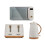 Morphy Richards Morphy Richards Clay White Kettle 4 Slice Toaster & Microwave 1