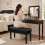 (Black)73x35x48cm Piano Bench w/Storage, PU padded 3