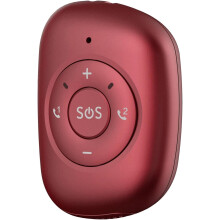 (Red) V50 4G GPS Real-time Tracking Pendant Tracker Falling Alert Two-way Calling SOS Alarm Locator For Elderly Women Kids APP