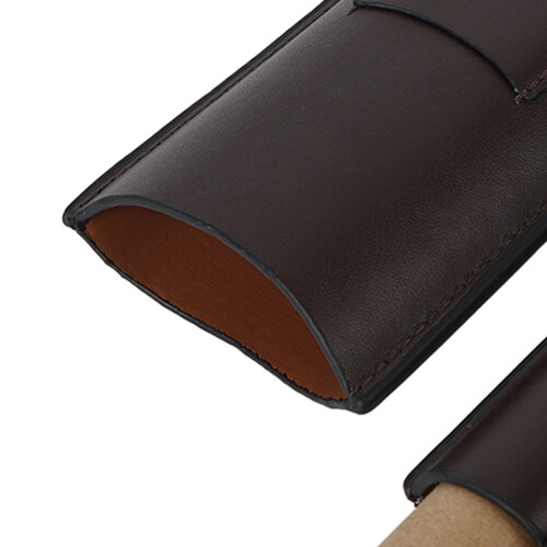 Zigarren Reiseetui Leder 2 Finger mit Cutter 1