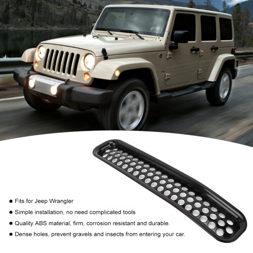 Kühlergrill Einsatz 7PCS Schwarz für Jeep Wrangler 1