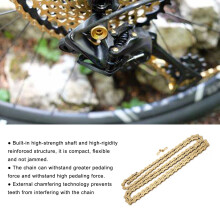 VG Sports 12-Gang Fahrradkette 126 Glieder Gold