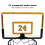 Basketballkorb Set Kinder faltbar transparent PC 17
