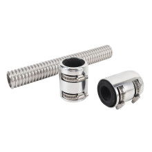 Kühlerschlauch Kit 12 Zoll flexibel silber