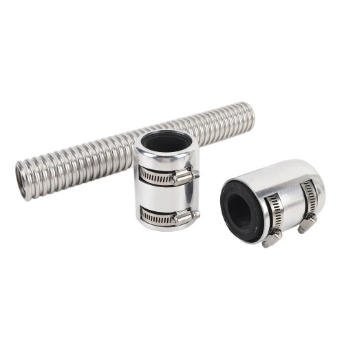 Kühlerschlauch Kit 12 Zoll flexibel silber