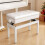 (white) 73x35x48cm Piano Bench w/Storage PU padded 1