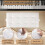 (white) 73x35x48cm Piano Bench w/Storage PU padded 4