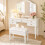 (white) 73x35x48cm Piano Bench w/Storage PU padded 6