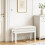 (white) 73x35x48cm Piano Bench w/Storage PU padded 8
