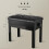 (Black) 56x33x48cm Piano Bench w/Storage PU padded 3