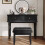(Black) 56x33x48cm Piano Bench w/Storage PU padded 8