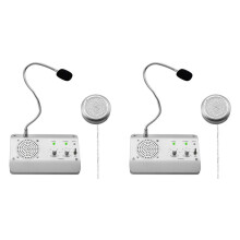 2X Sistema de Altavoces para Ventana, Micrófono de Ventana de Doble Vía Altavoz de Intercomunicación, Sistema de Intercomunicación para