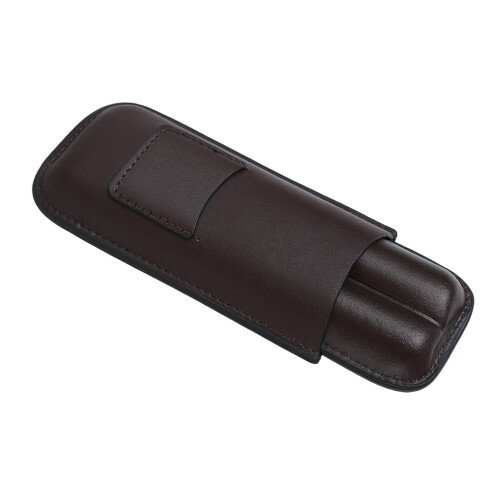 Zigarrenetui Leder 2 Finger mit Zigarrenschneider
