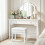 (White)57.5*35.5*48 Piano Keyboard Bench w/Storage 3