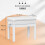 (White)57.5*35.5*48 Piano Keyboard Bench w/Storage 5