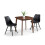 Set Of 2 Kari Dining Chairs Black Seat 2