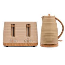 Morphy Richards Clay Felspar Brown Kettle & 4 Slice Toaster