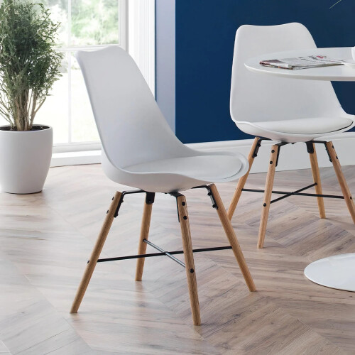 Set Of 2 Kari Dining Chairs - White Seat