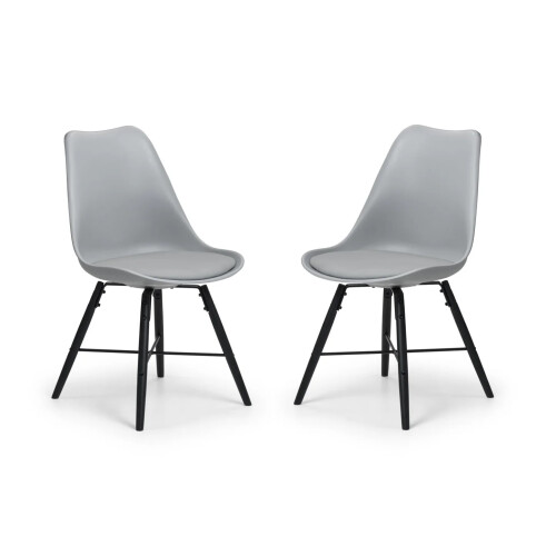 Set Of 2 Kari Dining Chairs - Grey Seat 1
