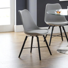 Set Of 2 Kari Dining Chairs - Grey Seat