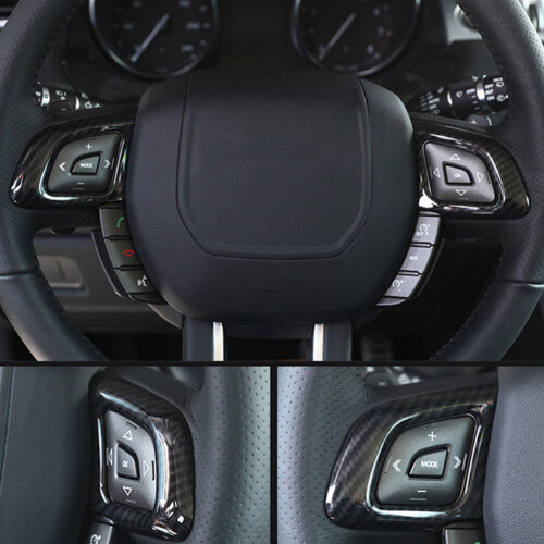 2Pcs Lenkradtasten Cover Evoque Links ABS 2