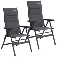 2x OUTWELL ROSEWOOD CAMP CHAIR FOLDING RECLINER TALL HIGH BACK LIGHTWEIGHT SEAT