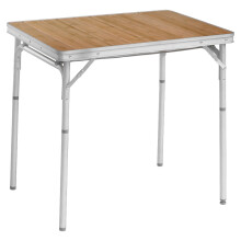 OUTWELL TABLE CALGARY SMALL CAMPING FOLDS BAMBOO TOP PREMIUM TABLE & STORAGE NET