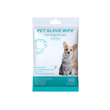 (6pcs) Pet no-wash glove wipes, general convenient cleaning, no rinsing, clean, soft and skin-friendly care for cats and dogs