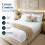 (White, Double) Thermal Flannelette Fitted Sheet 25cm 100% Brushed Soft Cotton 5
