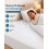 (White, Double) Thermal Flannelette Fitted Sheet 25cm 100% Brushed Soft Cotton 1