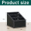 2X PU Leather Desk Stationery Organizer,Multi-Function Desk Storage Box for Office Pen,Business Name Cards Black 7