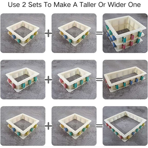 4X Adjustable Mold Housing Kit for Silicone Molds Making,Reusable Housing Frame for Silicone Rubber Mold Making