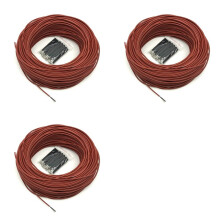 3X 12K HEAT 50M 12K 33Ω/M Carbon Fiber Heating Cable 3MM Floor Warming Wire High Temperature Silicone Heating Cable