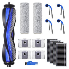 16pcs for DEEBOT T80 Omni Robot Vacuum and Mop,Main Brushes, Roller Mops, Hepa Filters, Dust Bags