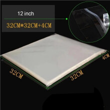 2X Transparent Vinyl Record Outer Bag CD Protection Bag Square Bag Record Sleeve Flat Mouth Outer Bag