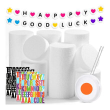 36 Pieces Handmade Foam Circles, 3 Inch Foam Discs for Friendship Bracelet Banner Birthday Decoration DIY Project
