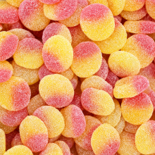 (1kg Sweet Pouch) Fizzy Peaches