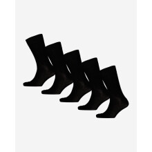 Sock Shop Black Textured Socks 5 Pack Set Size 7-11 New Long Lasting Ribbed Viscose Blend Athletic Dress Socks