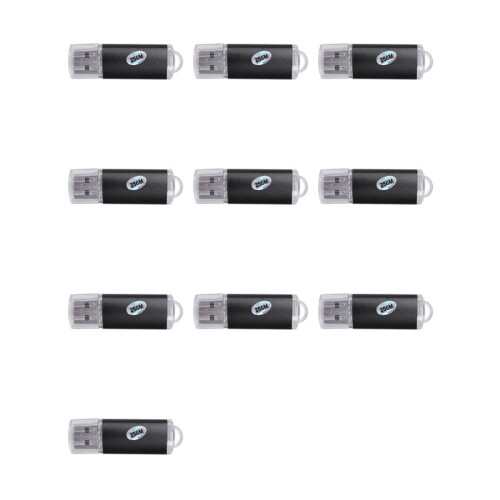 10X 256 Mo USB 2.0 Flash U Disque Noir
