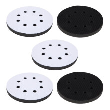 5X Interface Pads 5 Inch 8 Hole Hook & Loop Soft Sponge Foam Sanding Interface Pad for Orbital Sander Polishing