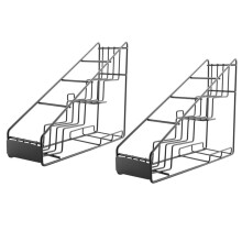 2X Espositore per 4 Tazze di Filo Metallico / Sciroppo di Scaffale di Stoccaggio Del Caffè Espositore