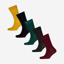 Sock Shop Multicolour Textured Socks 5 Pack Set Size 7-11 New Soft Viscose Blend Ribbed Dress Casual Socks
