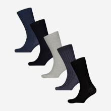 Sock Shop Navy Mix Leisure Ribbed Bamboo Socks 5 Pack Set Size 7-11 New Soft Breathable Viscose Casual Socks