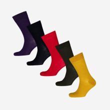 Sock Shop 5 Pack Multicolour Textured Socks Size 7-11 New Soft Viscose Blend Casual Dress Socks