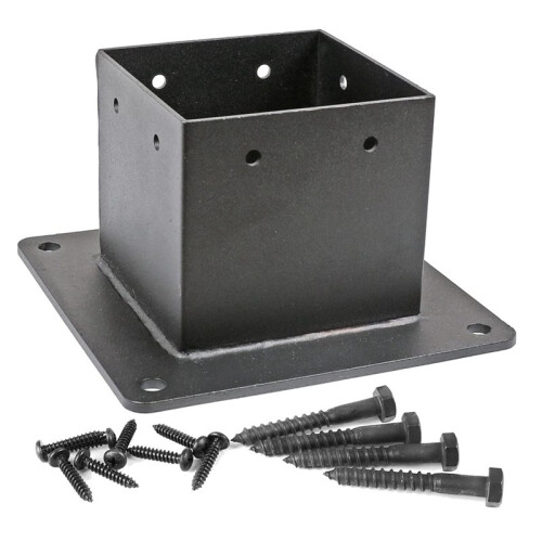 Base de Ancoragem de Flange de Aço Inoxidável de 4x4 Polegadas (Real: 3,5x3,5 Polegadas) com Parafusos para Corrimão de Deck (6 Pacote) 1