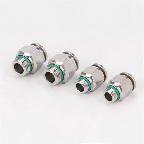 304 Stainless Steel PC Pneumatic Quick Connector G Thread Thread Pipe Water Gas Connector M5 1/4" BSP 2