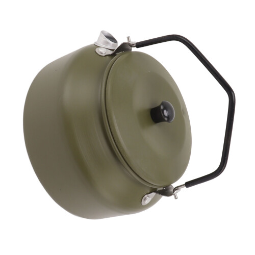 Teekessel Camping 0,9 l Alu Tragbar Grün
