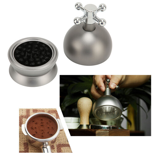 Kaffeeverteiler 58 mm grau mit Basis