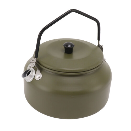 Camping Wasserkocher 0,9 l Teekessel Alu Grün